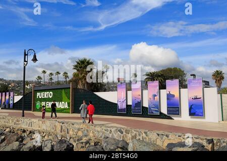 Malecon, Ensenada City, Baja California, Mexico Stock Photo