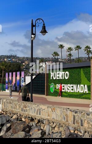 Malecon, Ensenada City, Baja California, Mexico Stock Photo