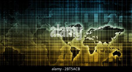 Global Technology Solutions On The Internet Concept Art Stock Photo