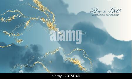 Fluid watercolor art Stock Vector