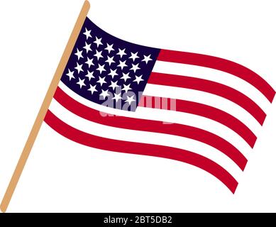 Usa flag graphic design template vector isolated Stock Vector