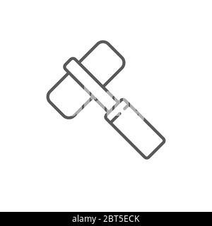 Gaming Hammer vector icon symbol game isolated on white background Stock Vector
