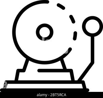 Prison alarm icon, outline style Stock Vector