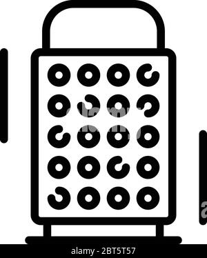 Kitchen grater icon, outline style Stock Vector