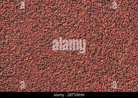 close view of the wall surface, decorative finishing, heat insulation granules or granite particles Stock Photo