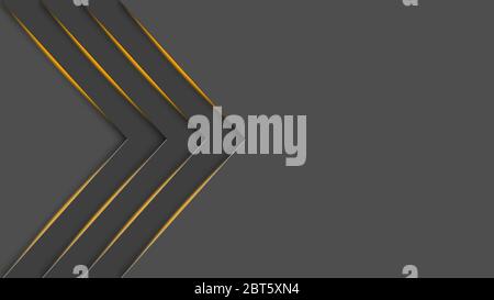 Abstract background - graphic arrows with orange colored shadow lines - blank space for your text Stock Photo