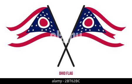 State of Ohio Flag Waving Isolated Vector Illustration Stock Vector ...