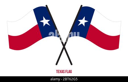 Texas State Flag Waving Isolated Vector Illustration Stock Vector Image ...