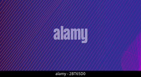 Purple and orange lines on blue background. Lines or stripes on blue gradient. Background for posters, banners, business cards, videos, sites and blog Stock Vector