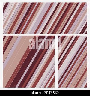 Background set for social media, site header, blog. Brown, gray shades. Evening warm colors. Bundle 3 in 1 - horizontal, 1x1 and vertical 9x16 templat Stock Vector