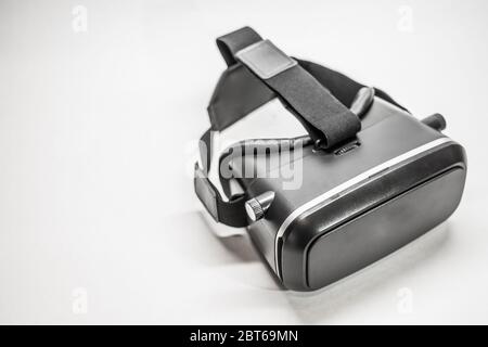 Virtual reality helmet isolated on white background. Virtual Reality glasses isolated on white background Stock Photo