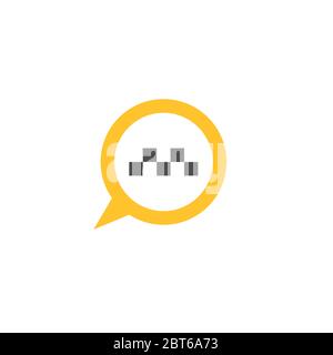 Map pin with taxi car sign. Taxi service vector icon. Taxi map pointer, taxi signs. Vector illustration isolated on white Stock Vector