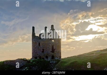 Dunskey castle, Portpatrick, Rhinns of Galloway Stock Photo