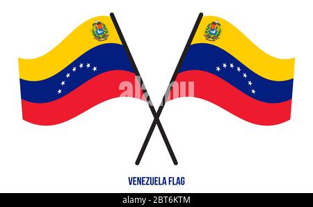 Venezuela Flag Waving Vector Illustration on White Background. Venezuela National Flag. Stock Vector