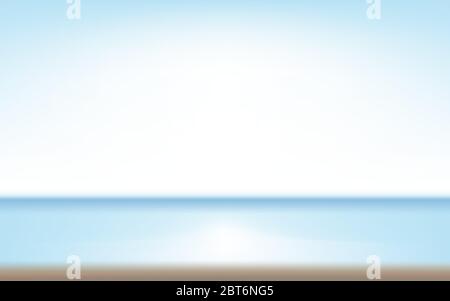 Abstract texture blue and white gradient, Simple nature background of the sea and sky. Stock Vector