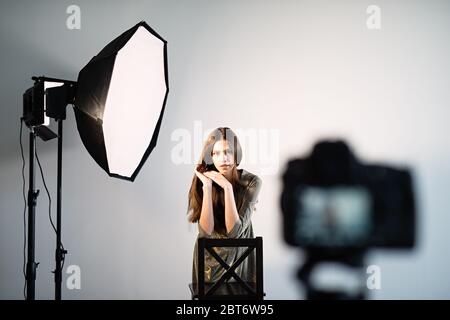 Indian Girl Poses Photograph Light Lamps Editorial Stock Photo - Stock  Image | Shutterstock Editorial
