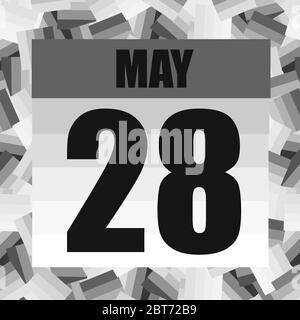 May 28 icon. For planning important day. Banner for holidays and special days. May 28th. Illustration. Stock Photo