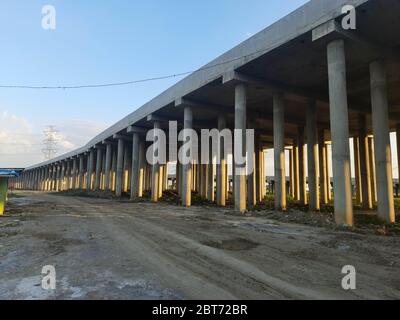 construction of urban transportation traffic with flyovers Stock Photo