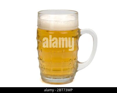 Glass of light beer isolated Stock Photo
