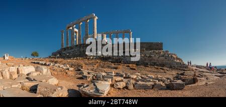 Poseidon's Temple in Cap Sounio, Greece Stock Photo