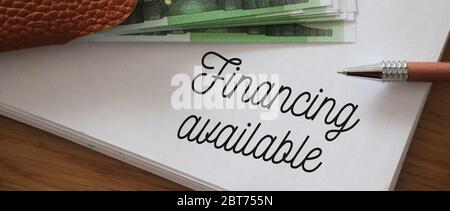 Conceptual hand writing showing Financing available words. Business concept Stock Photo