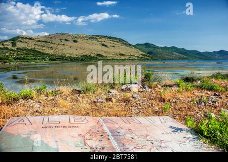 Impressions of the Skadar Lake at the Border to Montenegro Stock Photo