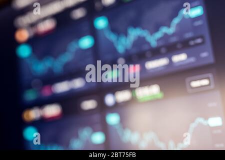 candlestick graph focus gap on graph,Business and financial concept Stock Photo