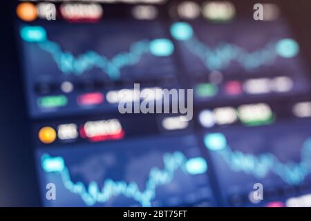 candlestick graph focus gap on graph,Business and financial concept Stock Photo