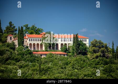 Agia Lavra Monastery in Kalavryta Greece Stock Photo