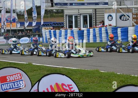 Esteban Ocon karting career. Stock Photo