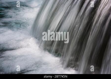 Small waterfall along the Dungeness River in, near the Upper Dungeness Trail in Olympic National Forest, Olympic Peninsula, Washington State, USA Stock Photo