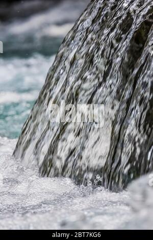 Small waterfall along the Dungeness River in, near the Upper Dungeness Trail in Olympic National Forest, Olympic Peninsula, Washington State, USA Stock Photo