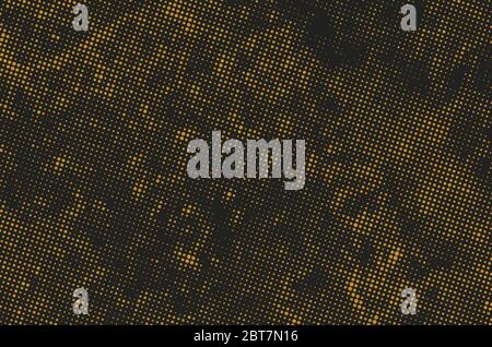 Grunge halftone dots background. Offset Printing Texture. Stock Vector