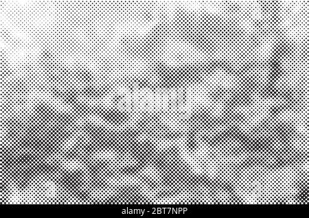Grunge halftone dots background. Offset Printing Texture. Stock Vector