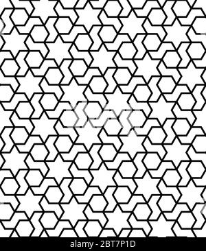 Islamic geometric seamless vector pattern. Arabic geometric seamless background Stock Vector