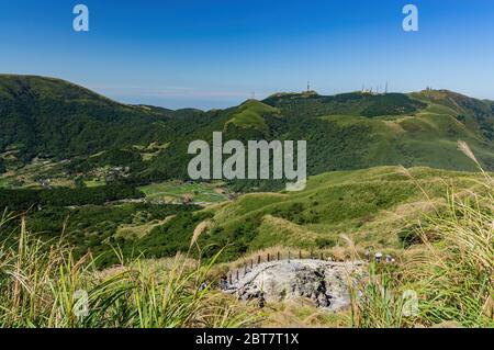 Nature landscape of the Xiaoyoukeng at Yangmingshan National Park, Taipei, Taiwan Stock Photo