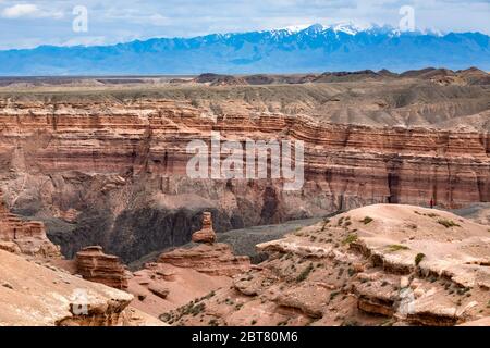 Beautiful red sandstone canyon landscape Stock Photo
