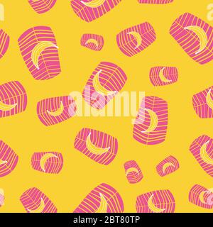 bananas seamless vector pattern in bright colors Stock Vector