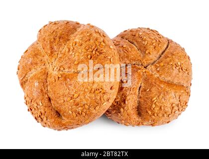 Bread rolls on white background Stock Photo