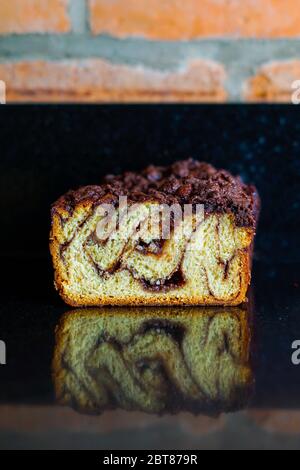 Homemade chocolate babka Stock Photo
