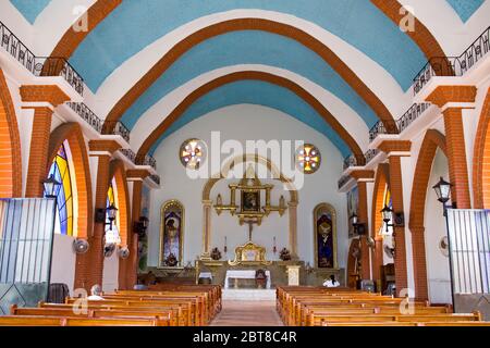 Refugio Church, Hidalgo Park, Puerto Vallarta, Jalisco State, Mexico Stock Photo