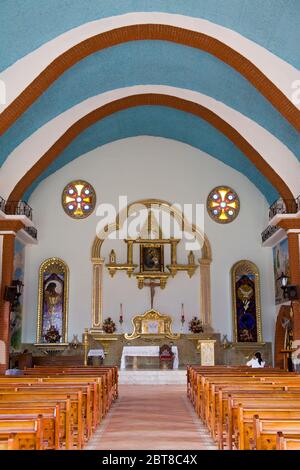 Refugio Church, Hidalgo Park, Puerto Vallarta, Jalisco State, Mexico Stock Photo