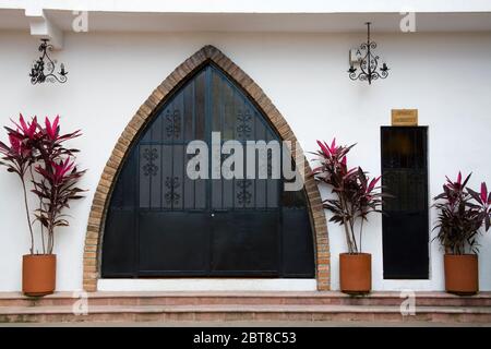 Refugio Church, Hidalgo Park, Puerto Vallarta, Jalisco State, Mexico Stock Photo