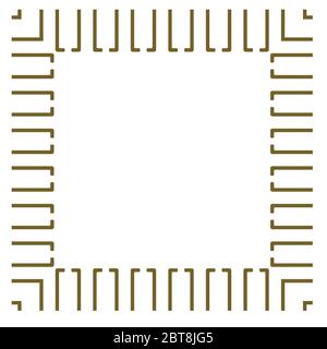 Colored frame, blank background vector design in brown color. Stock Vector