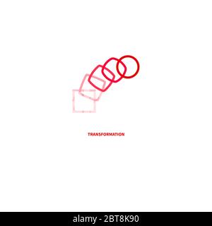 Change icon, transformation, evolution, development coaching color logo Vector illustration Stock Vector