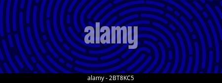 Fingerprint background. Unicum finger print blue pattern. Vector maze. Police line background Stock Vector