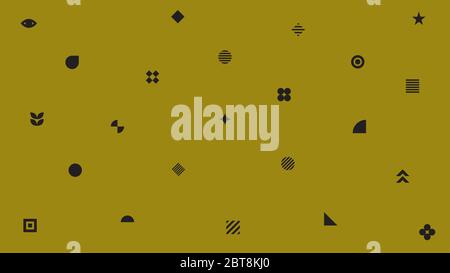 Elegant black and gold background in style of Memphis. Geometric shapes on gold background. Luxury web banner Stock Vector