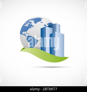 Vector sign Urban Architecture and world Stock Vector