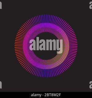 Gradient rainbow circle vector sunburst. Color sunbeams. Frame with rays. Stock Vector