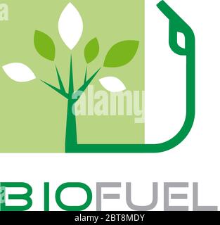 Biofuel icon logo sign vector outline in black and white color Stock ...